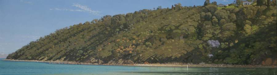 Headland, 2008, oil on canvas, 25 x 91 cm