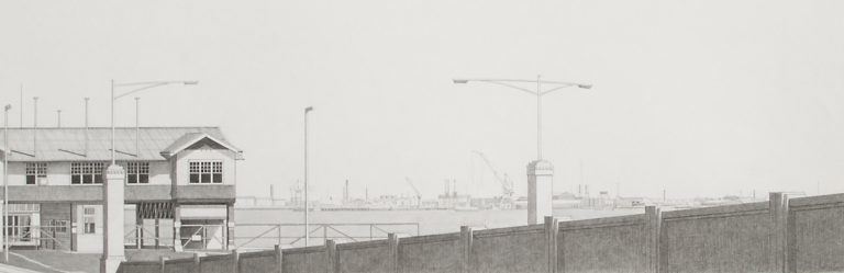 Port Melbourne 1, 1983, graphite on paper, 25 x 60 cm