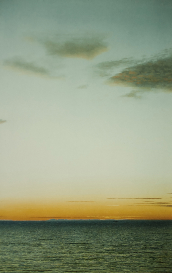 Port Phillip Bay, Evening, 1986, oil on panel, 65 x 30 cm